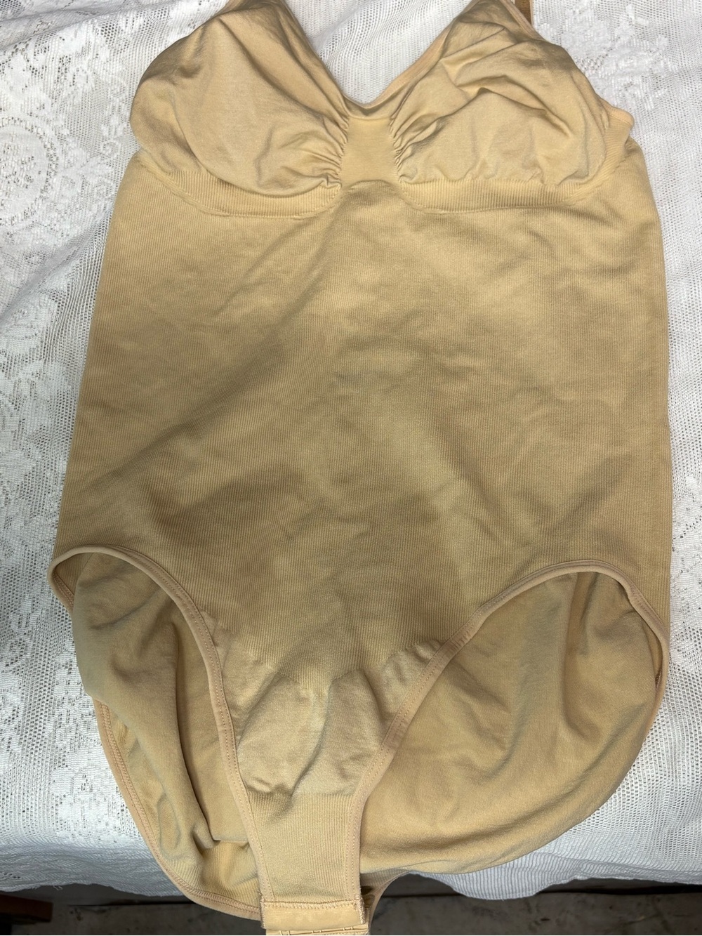 Under Where? Shapeware 2X waist tummy body shaper beige/nude adjustable straps.
